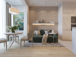 2-х Комнатная квартира 45 кв.м. ЖК "Гвардейский-2" в современном стиле