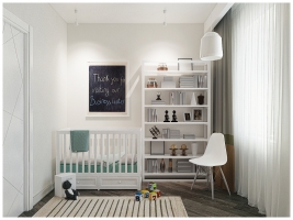 3-х Комнатная квартира 74 кв.м. ЖК "Красный Аксай" в стиле минимализм