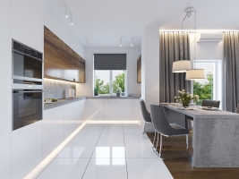 Дизайн 3-х комнатной квартиры в ЖК "Дом на Береговой" в стиле минимализм