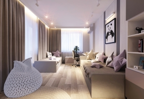 Дизайн 3-х комнатной квартиры в ЖК "Манхэттен" в современном стиле