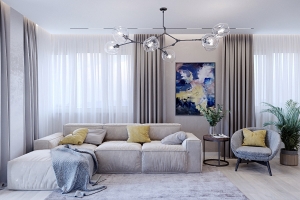 Дизайн 2-х комнатной квартиры в ЖК "Аквамарин" в современном стиле