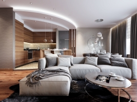 Дизайн квартиры в ЖК "Адмирал" в современном стиле