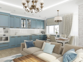 Дизайн 3-х комнатной квартиры в ЖК "Тихий центр" в неоклассическом стиле