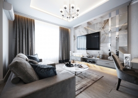 Дизайн-проект квартиры в ЖК "Доломановский" в неоклассическом стиле