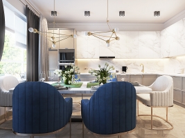 Дизайн 3-х комнатной квартиры в неоклассическом стиле