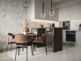 Дизайн студии в современном стиле, ЖК "Белый Ангел"