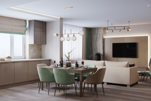 Дизайн 3-х комнатной квартиры в современном стиле, ЖК "Манхеттен"