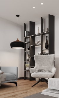 Дизайн 2-х комнатной квартиры в стиле минимализм, ЖК "Красный Аксай"