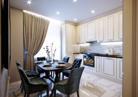 Дизайн 3-х комнатной квартиры в современном стиле, ЖК "Красный Аксай"