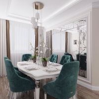 Дизайн 3-х комнатной квартиры 102 кв.м в современном стиле, ЖК "Белый Ангел"