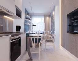 2-х  Комнатная квартира 44 кв.м. в ЖК "Арго" в современном стиле